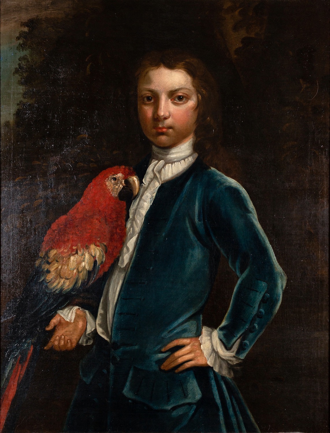 Circle of Bartholomew Dandridge (British, 1691-1755) Portrait of a boy in a blue jacket,