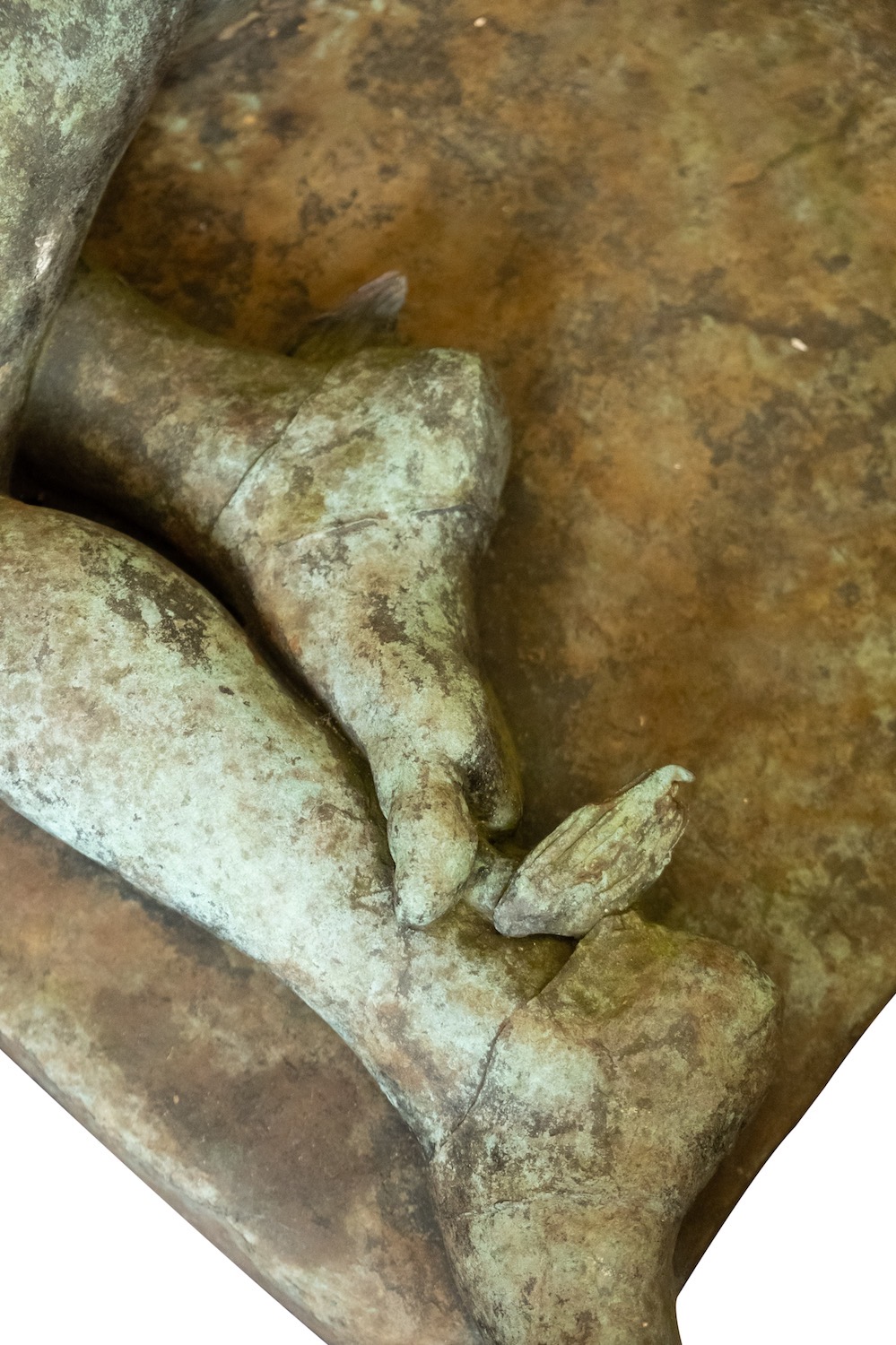 A large bronze model of the Infant Mercury sleeping, previously thought to be German, - Image 3 of 5