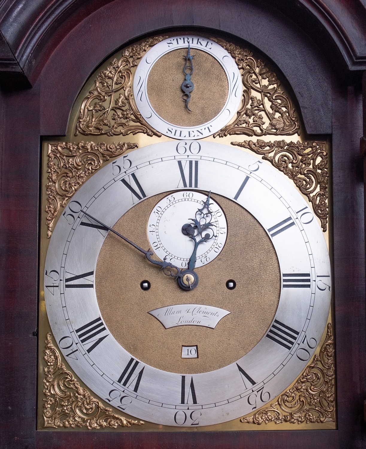 Allam & Clements, London a mahogany longcase clock the eight-day duration, - Image 2 of 2