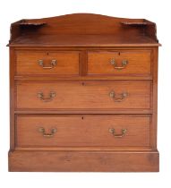 An Edwardian mahogany dressing chest of drawers,