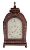 Gray, London a Regency mahogany and brass inlaid bracket clock the eight-day duration, double-fusee,