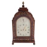 Gray, London a Regency mahogany and brass inlaid bracket clock the eight-day duration, double-fusee,