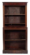 A rosewood and gilt metal mounted open bookcase,