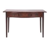 A George III mahogany serpentine front side table,