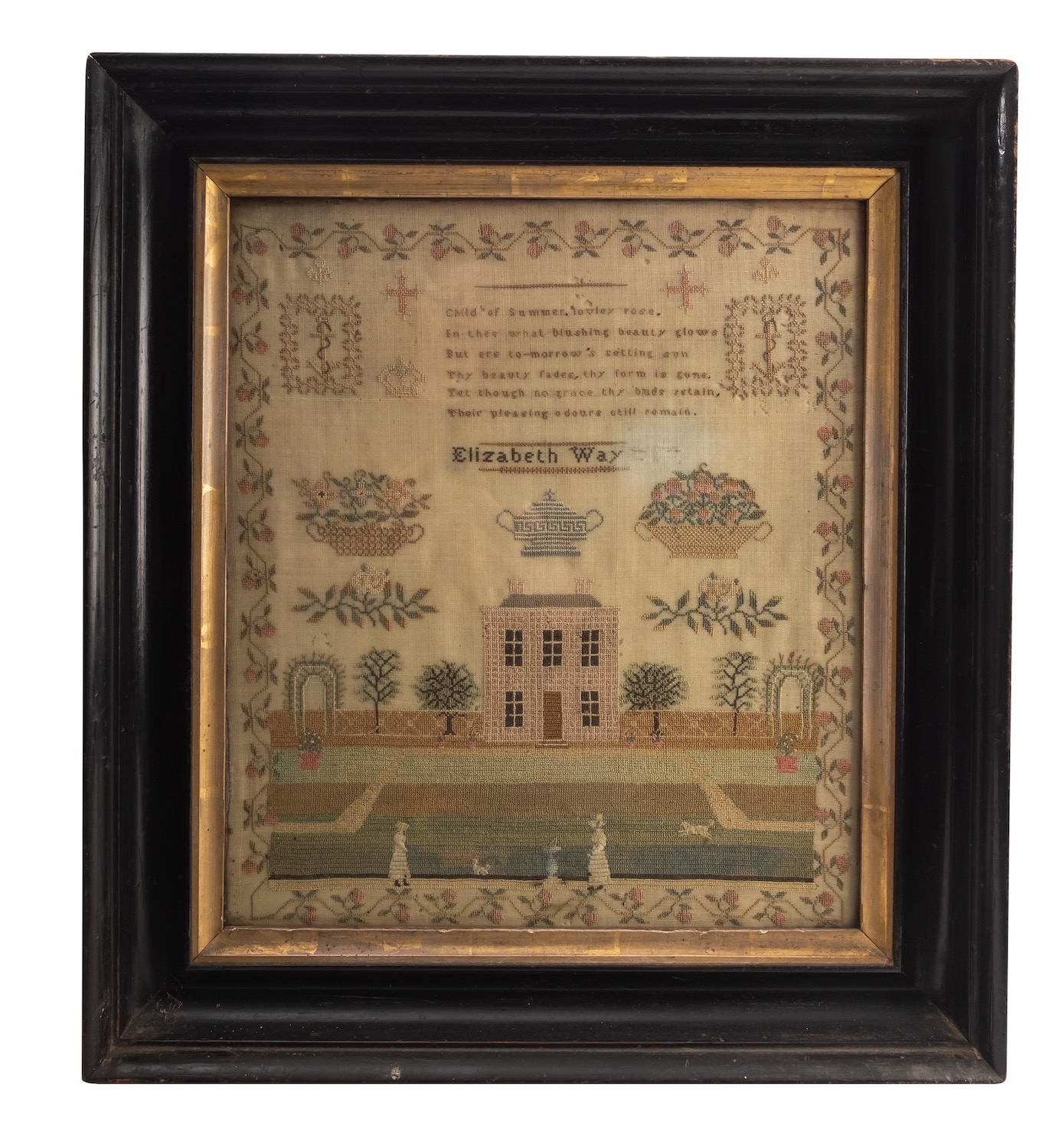 A George III needlework sampler,