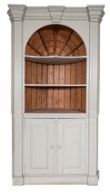 A painted pine corner cabinet in George III style,