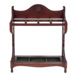 An Edwardian mahogany hall stand,