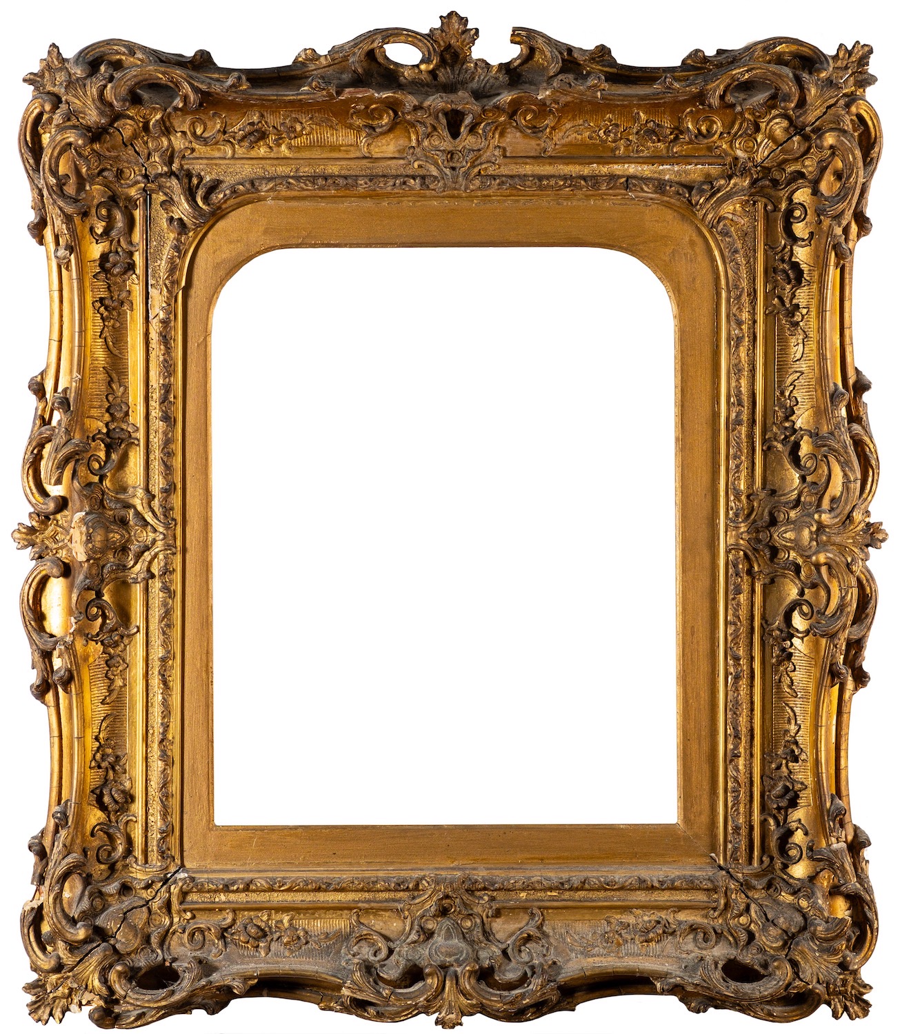 A gilt wood and composite frame 89 x 77 x 8cm And another conforming modern example (2)