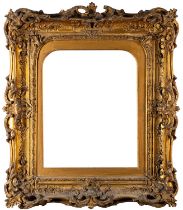 A gilt wood and composite frame 89 x 77 x 8cm And another conforming modern example (2)