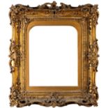 A gilt wood and composite frame 89 x 77 x 8cm And another conforming modern example (2)