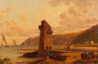 Joseph Kennedy (British, circa 1838-1893) View of Lynmouth Oil on board 24 x 37.