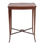 An Edwardian mahogany and line inlaid rectangular occasional table,