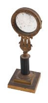 An Empire ormolu table mirror on stand,