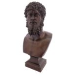 A Continental patinated bronze bust of Lucius Verus, cast after the Antique,