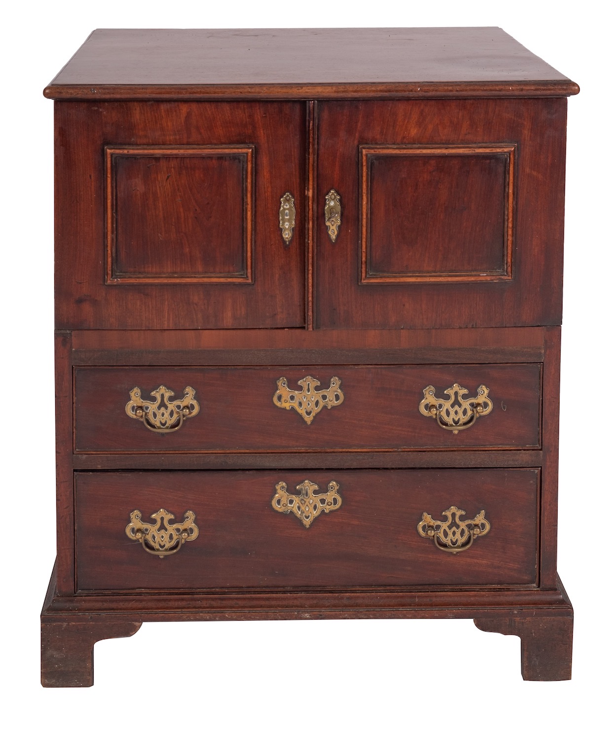 A mahogany commode chest,