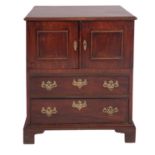 A mahogany commode chest,