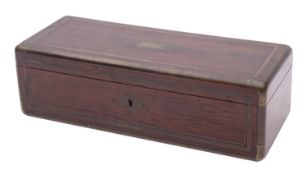 A rosewood glove box, probably Continental,