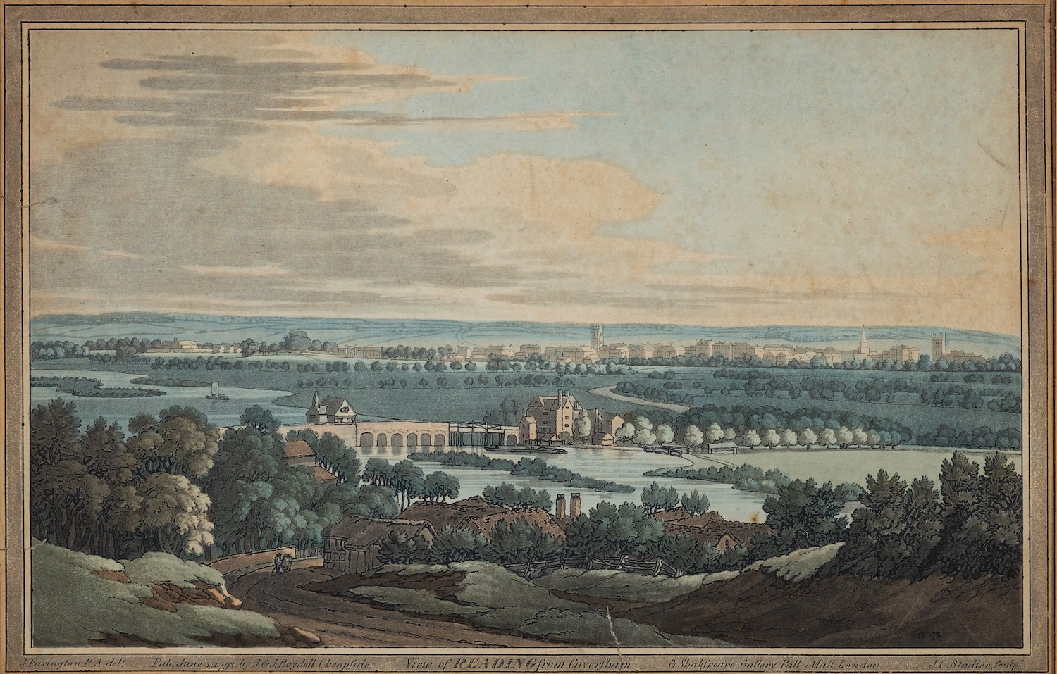After Joseph Farington (British, 1747-1821) Views of the Thames, including 'Great Marlow', - Image 9 of 13