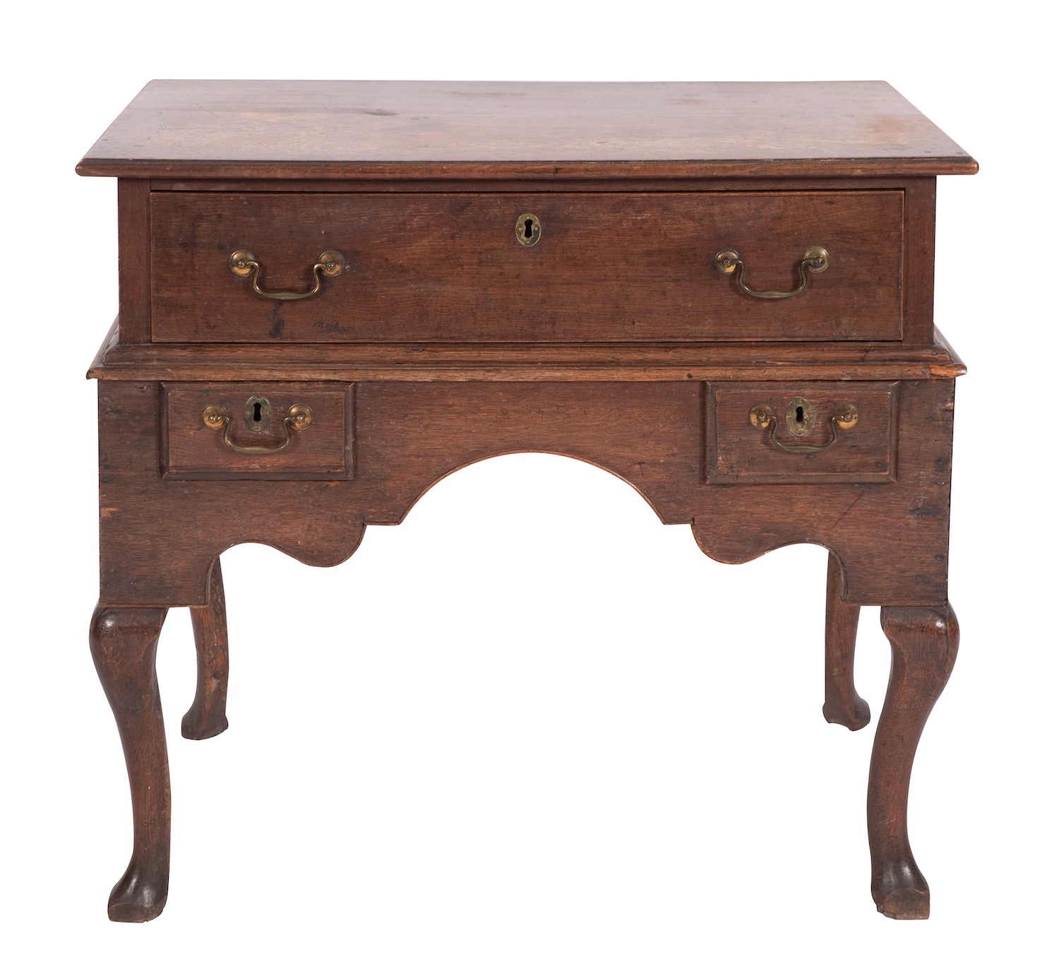 A George II oak side lowboy side table,