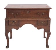 A George II oak side lowboy side table,