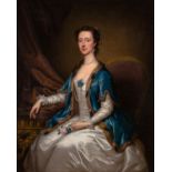 Continental School, 18th Century Portrait of a lady, seated,