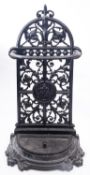 A Victorian painted cast iron stick stand,