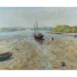 * Ernest Knight (British, 1915-1995) Galmpton Creek, 1959 Oil on canvas 44.5 x 54.