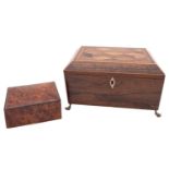 A Regency rosewood and specimen wood work box; circa 1815;