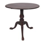 A George II mahogany circular occasional table,