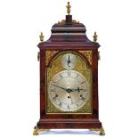John Gilbertson, Rippon, a quarter-striking bell-top mahogany bracket clock the six-pillar,
