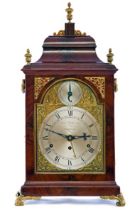 John Gilbertson, Rippon, a quarter-striking bell-top mahogany bracket clock the six-pillar,