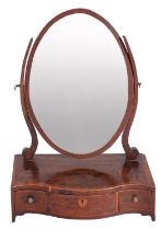 A George III mahogany dressing table mirror,