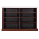 A Regency rosewood and marble topped bookcase, in the manner of Gillow,