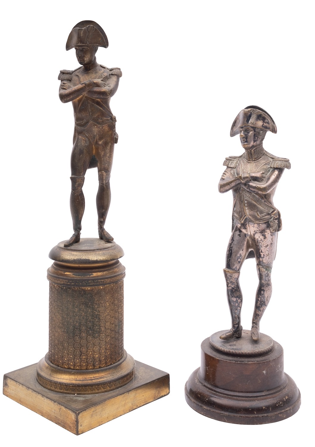 Two bronze models of Napoleon Bonapart,