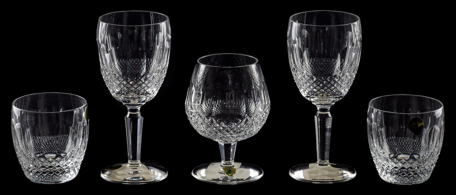 A suite of Waterford Colleen pattern drinking glasses, comprising eleven flutes, eleven goblets, - Image 3 of 3