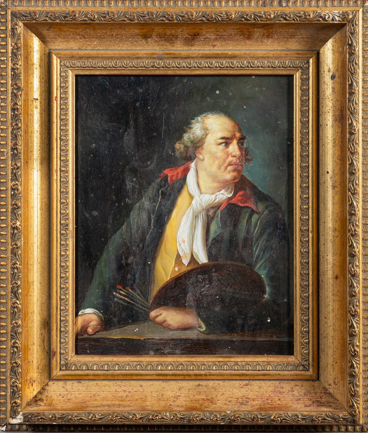 After Élisabeth Vigée Le Brun (French, 1755 - 1842) Portrait of Hubert Robert Oil on board 23. - Image 4 of 4