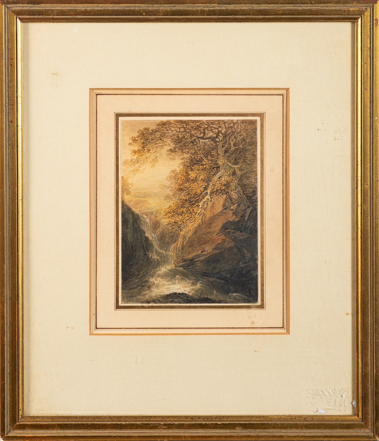 William Payne (British, 1755-1830) An upland ravine Watercolour 16 x 11. - Image 4 of 4