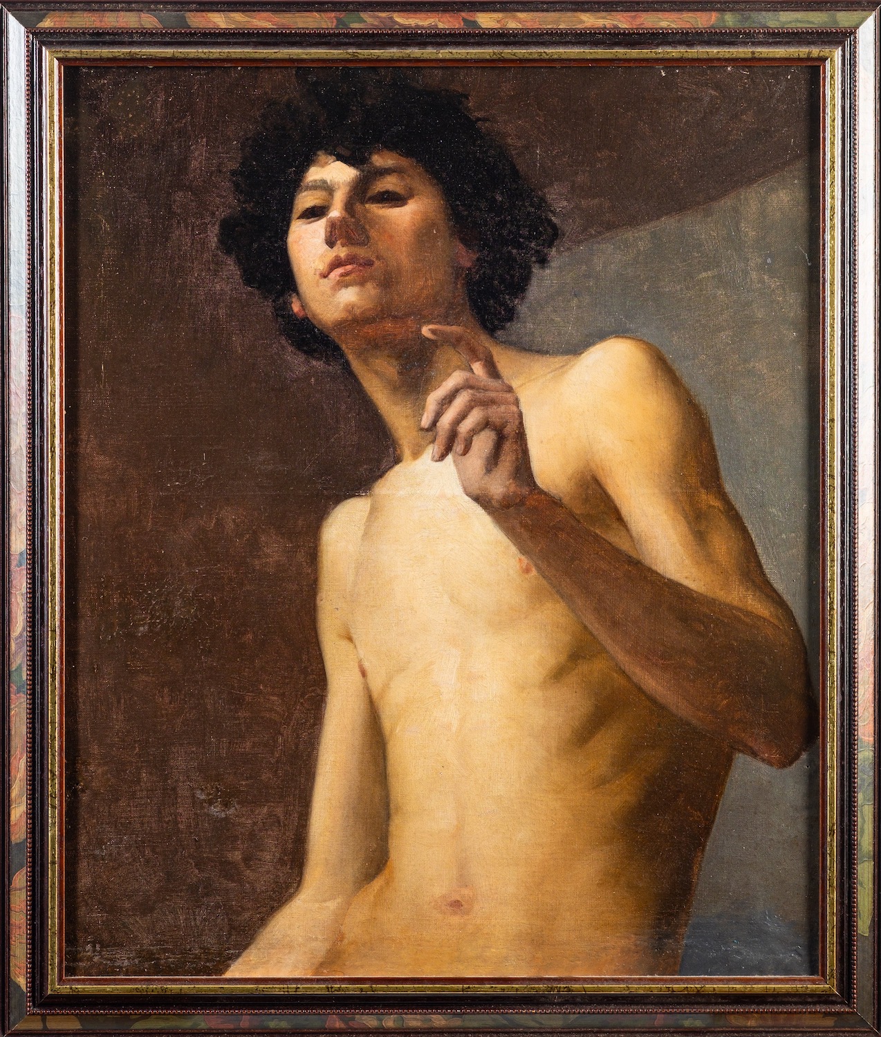 Attributed to Arthur Mead (British,1863 -1942) A naked boy, - Image 2 of 2