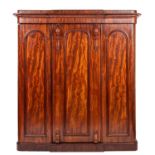 A Victorian mahogany compactum wardrobe,