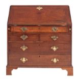 A late George II mahogany bureau,