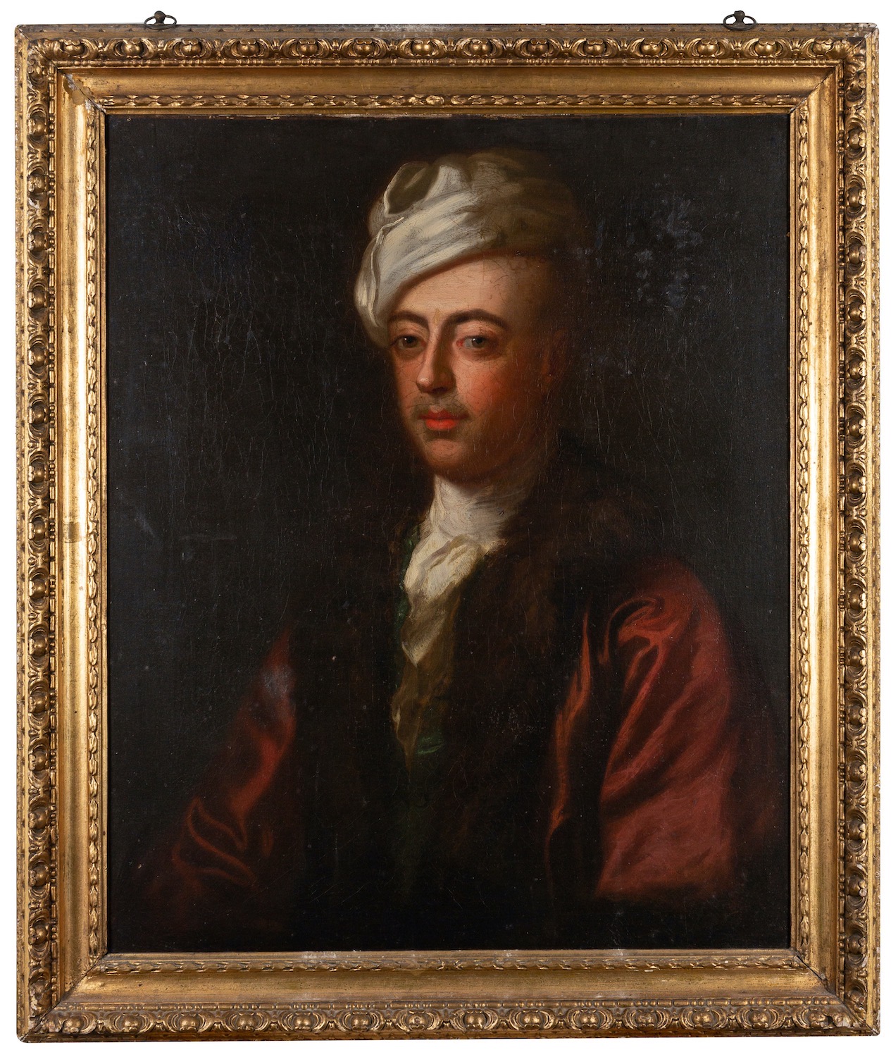 Circle of Godfrey Kneller (British,1646-1723) Portrait of a gentleman, half-length, - Image 2 of 3