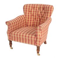 A button upholstered armchair,