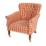 A button upholstered armchair,