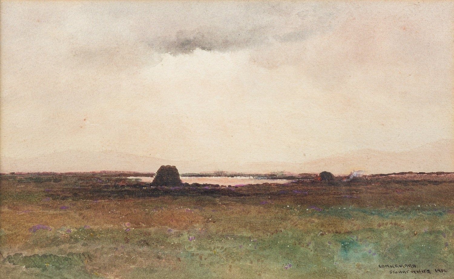 Harold Lawes (British, 1865 - 1940) Dartmoor Watercolour 25 x 37cm Signed, dated 1905,