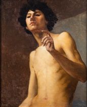 Attributed to Arthur Mead (British,1863 -1942) A naked boy,