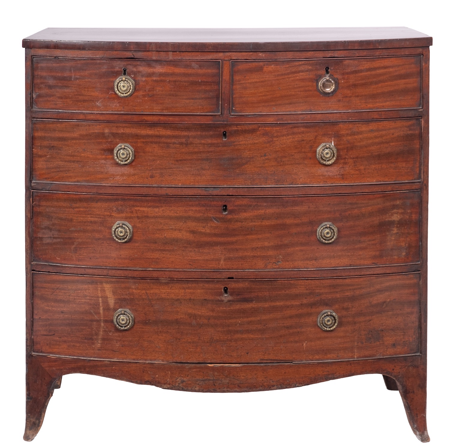 A Regency mahogany bowfront chest of drawers,