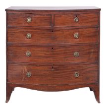 A Regency mahogany bowfront chest of drawers,