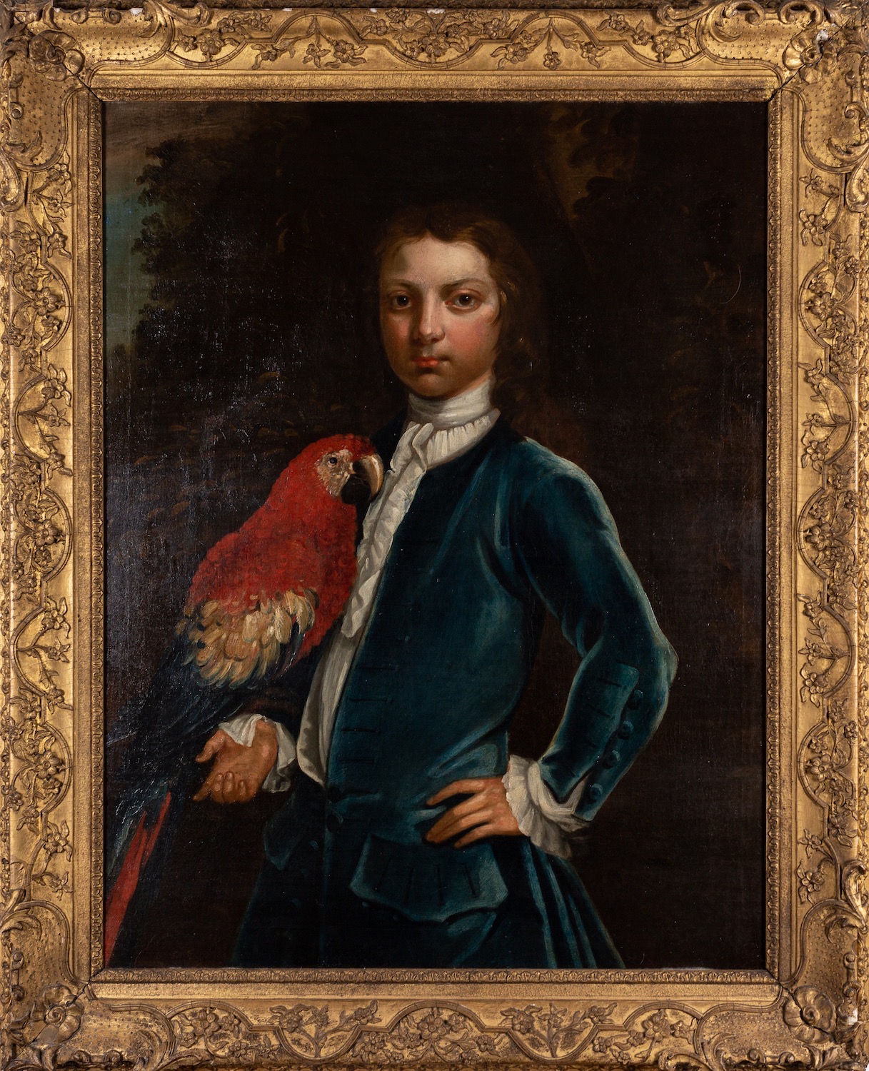 Circle of Bartholomew Dandridge (British, 1691-1755) Portrait of a boy in a blue jacket, - Image 2 of 2