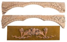 A carved mahogany floral, fruiting and foliate festoon,