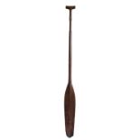 A South Pacific hardwood paddle, 167cm long.